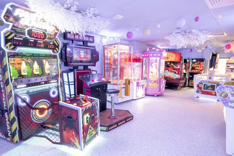 Arcade games at Shorefield Country Park