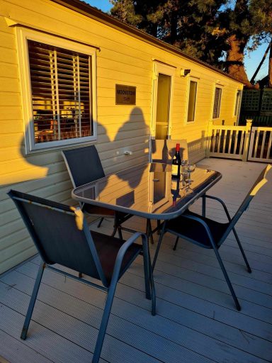 Outdoor dining area and decking